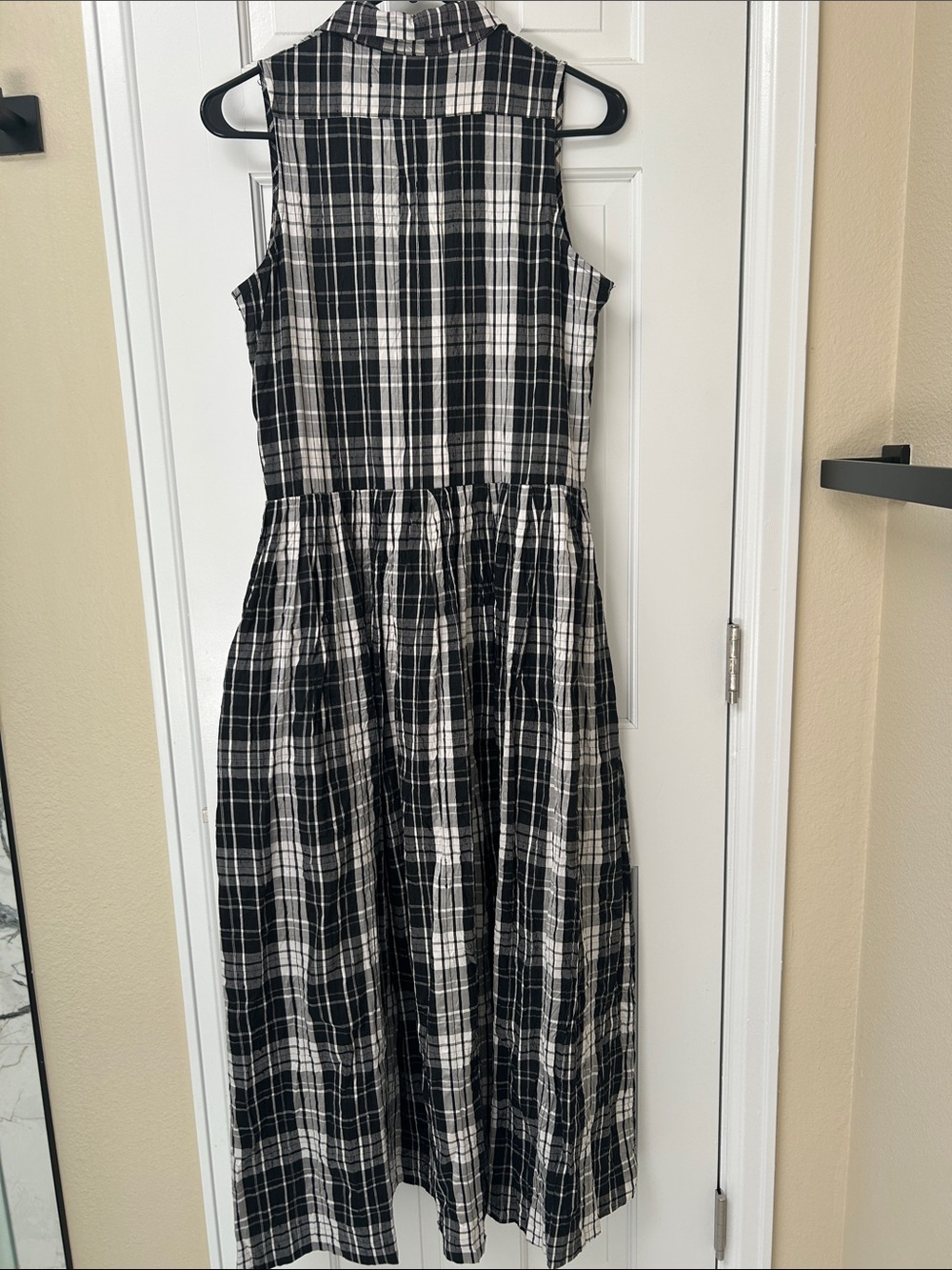 Buru Sz M Black and White Plaid Dress - Picture 2 of 8
